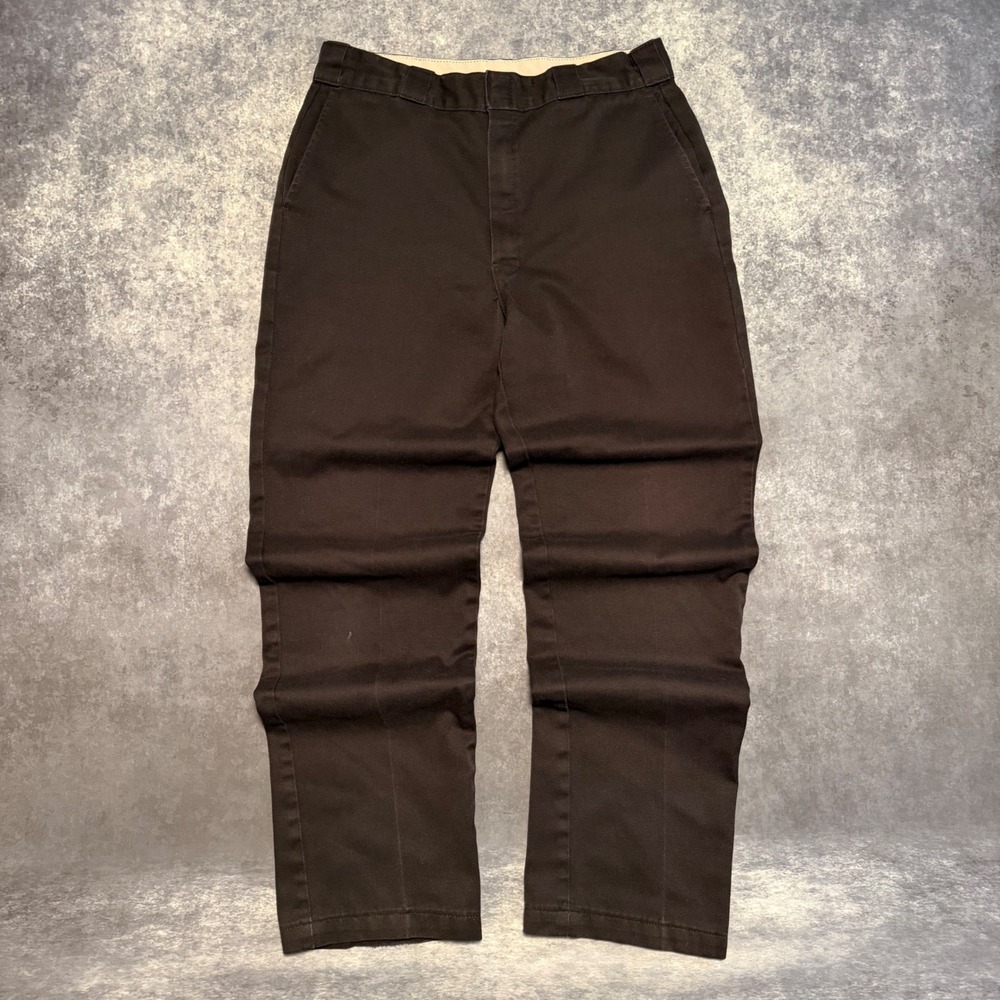 Dickies 874 Original Fit Work Pants Mens 33x34 Black Twill Chino Mexico